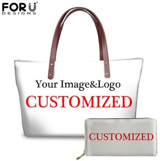 FORUDESIGNS Beagles Hond Patroon Handtas Dames Handtassen 2 stks/set PU Lederen Portefeuilles Hand Tas Voor Vrouwen Schouder Casual Tassen op maat AL-Z21