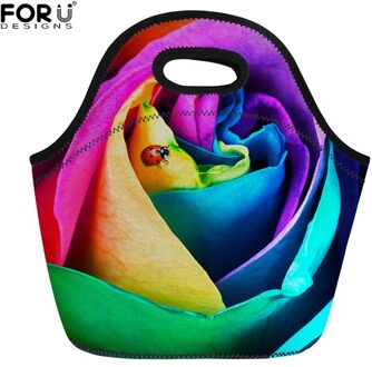 Forudesigns Bloemen Kleurrijke Lunch Tassen Voor Vrouwen Kids Werk School Mode Neopreen Isoleren Picknick Handtas Lunchbox Kind CA4876Z20