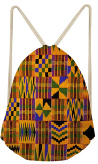 FORUDESIGNS South African Printed Women Drawstring Bag Daypack Girls Travel Small Backpack Beach Pouch Kids Gift Bolsos Feminina