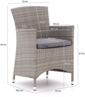 Forza Barga/ROUGH-S 160cm dining tuinset 5-delig - Laagste prijsgarantie! Bruin