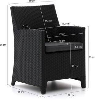 Forza Barolo/ROUGH-S 90cm dining tuinset 3-delig - Laagste prijsgarantie! Bruin