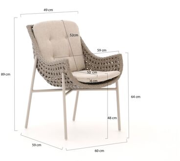 Forza Centallo/Fidenza 220cm dining tuinset 7-delig stapelbaar - Laagste prijsgarantie!