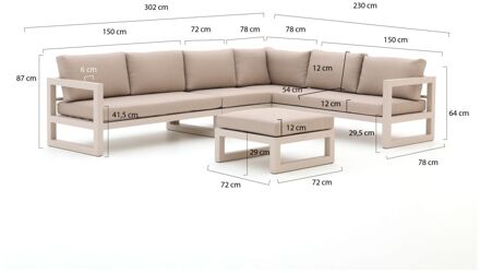 Forza Citerna hoek loungeset 5-delig - Laagste prijsgarantie! Taupe