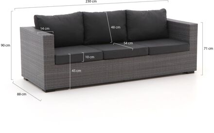 Forza Giotto lounge tuinbank 3-zits 230cm - Laagste prijsgarantie! Grijs