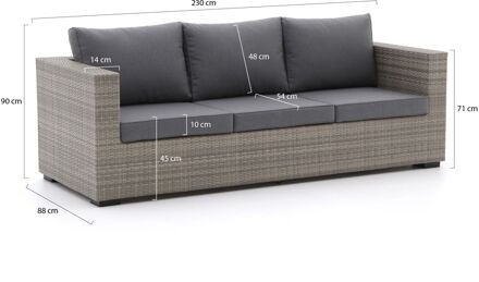 Forza Giotto lounge tuinbank 3-zits 230cm - Laagste prijsgarantie! Grijs