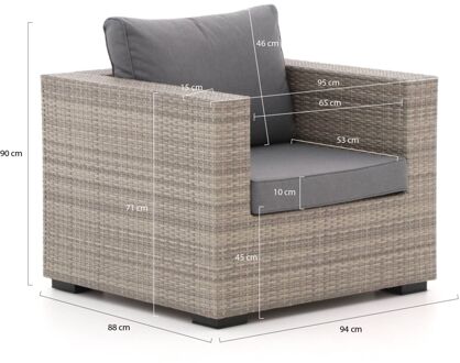 Forza Giotto lounge tuinstoel - Laagste prijsgarantie! Grijs