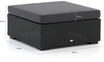 Forza Giotto lounge voetenbank 92x92cm - Laagste prijsgarantie! Zwart