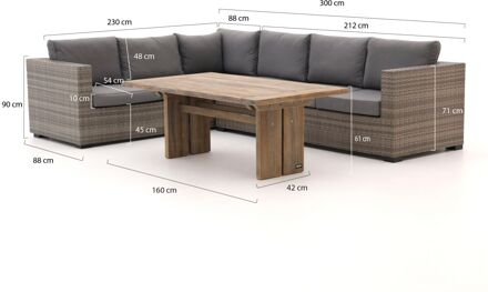 Forza Giotto/ROUGH-L hoek loungeset 3-delig links - Laagste prijsgarantie! Grijs