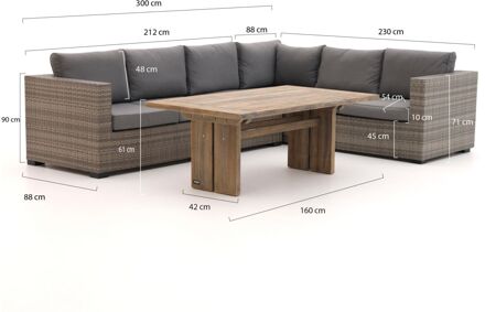 Forza Giotto/ROUGH-L hoek loungeset 3-delig rechts - Laagste prijsgarantie! Grijs