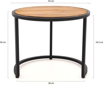 Forza Mosi bijzet tuintafelset 3-delig - Laagste prijsgarantie! Bruin