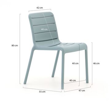 Forza Narni dining tuinstoel stapelbaar - Laagste prijsgarantie! Blauw