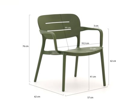 Forza Pazzia/Mosi lounge balkonset 5-delig - Laagste prijsgarantie! Groen