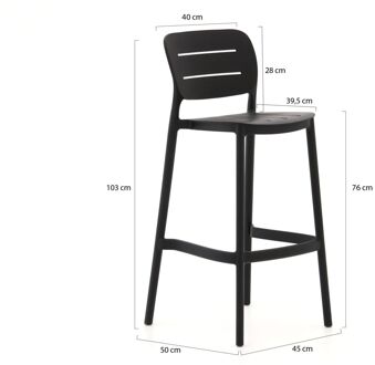 Forza Pazzia/ROUGH-X 180cm barset 5-delig stapelbaar - Laagste prijsgarantie! Bruin