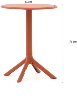 Forza Rieti dining tuintafel ø60cm (h:76cm) - Laagste prijsgarantie! Oranje