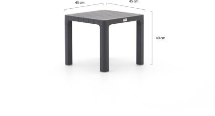Forza Russi bijzet tuintafel 45x45x40cm - Laagste prijsgarantie! Grijs