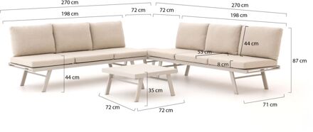 Forza Vadena hoek loungeset 4-delig verstelbaar - Laagste prijsgarantie! Taupe