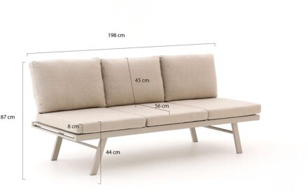 Forza Vadena lounge tuinbank verstelbaar 198cm - Laagste prijsgarantie! Taupe