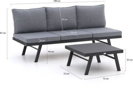 Forza Vadena lounge tuinset 2-delig verstelbaar - Laagste prijsgarantie! Grijs