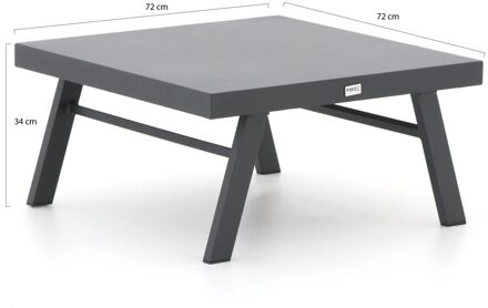 Forza Vadena lounge tuintafel 72x72x34cm - Laagste prijsgarantie! Grijs