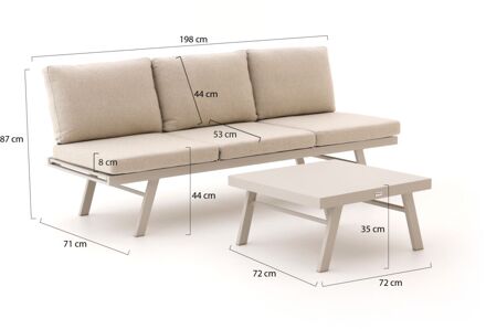 Forza Vadena loungeset 2-delig verstelbaar - Laagste prijsgarantie! Taupe