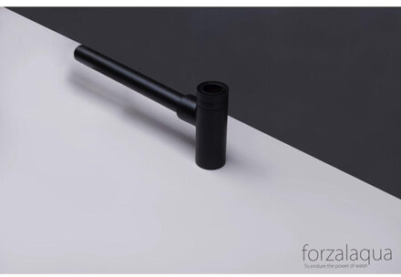 Forzalaqua Design Sifon Chroom Rond 1.1/4 zwart mat