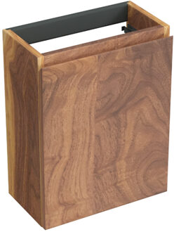 Forzalaqua Fonteinkast Forzalaqua Siena 39.5x21.5x50 Cm 1 Deur Links Noten Pure Walnut Bruin