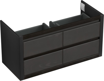 Forzalaqua Gela onderkast 120cm 4 lades black oiled