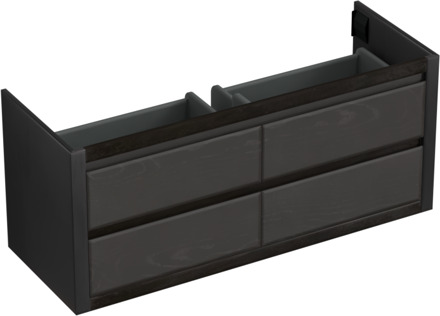 Forzalaqua Gela onderkast 140cm 4 lades black oiled