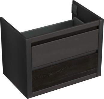 Forzalaqua Gela onderkast 80cm 2 lades black oiled