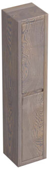 Forzalaqua Kolomkast Forzalaqua Gela 38x35x180 Cm 2 Deuren Eiken Silver Grey Bruin