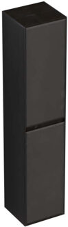 Forzalaqua Kolomkast Forzalaqua Reno 38x35x180 Cm 2 Deuren Eiken Black Oiled Zwart