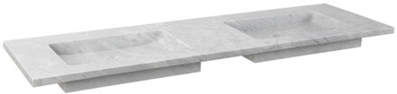 Forzalaqua Nova wastafel 160x50cm zonder kraangaten carrara gepolijst
