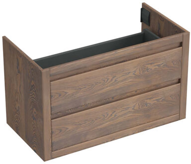 Forzalaqua Onderkast Forzalaqua Gela 100x51x60 cm 2 Softclose Lades Eiken Havanna Forzalaqua