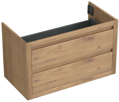 Forzalaqua Onderkast Forzalaqua Gela 100x51x60 Cm 2 Softclose Lades Eiken Silver Oyster