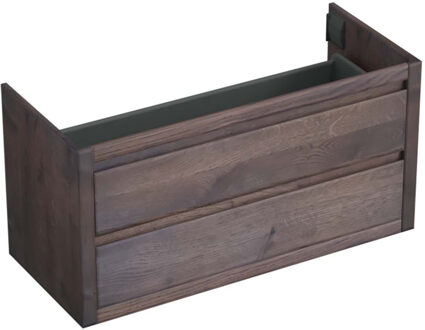 Forzalaqua Onderkast Forzalaqua Gela 120x51x60 cm 2 Softclose Lades Eiken Charcoal Forzalaqua