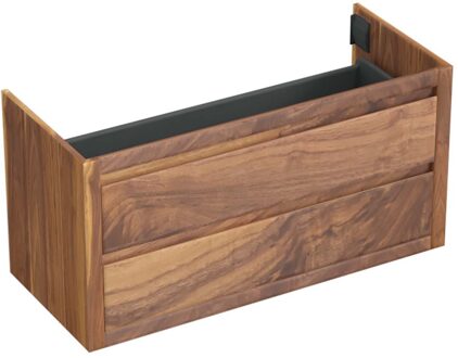 Forzalaqua Onderkast Forzalaqua Gela 120x51x60 cm 2 Softclose Lades Noten Pure Walnut Forzalaqua