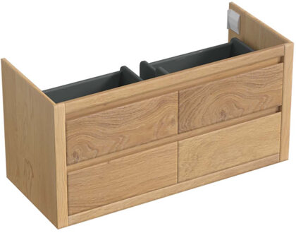 Forzalaqua Onderkast Forzalaqua Gela 120x51x60 Cm 4 Softclose Lades Eiken Smoke