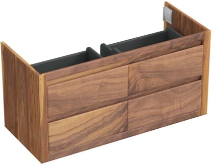 Forzalaqua Onderkast Forzalaqua Gela 120x51x60 cm 4 Softclose Lades Noten Pure Walnut Forzalaqua