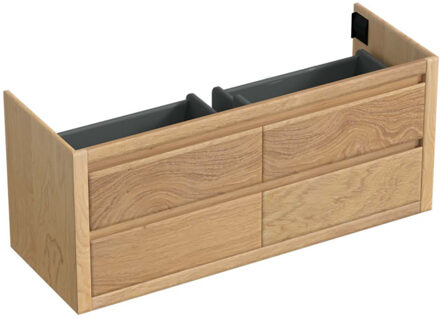 Forzalaqua Onderkast Forzalaqua Gela 140x51x60 Cm 4 Softclose Lades Eiken Smoke