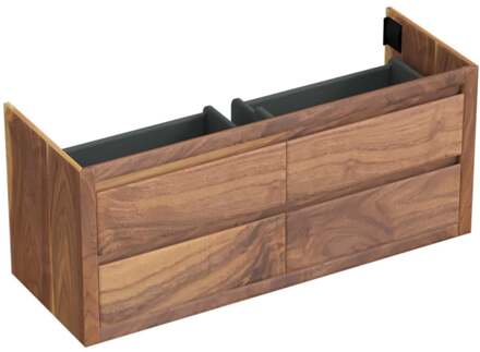 Forzalaqua Onderkast Forzalaqua Gela 140x51x60 Cm 4 Softclose Lades Noten Pure Walnut Bruin