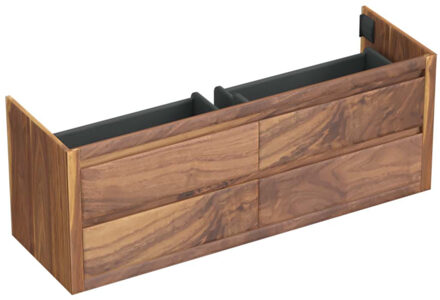 Forzalaqua Onderkast Forzalaqua Gela 160x51x60 Cm 4 Softclose Lades Noten Pure Walnut Bruin