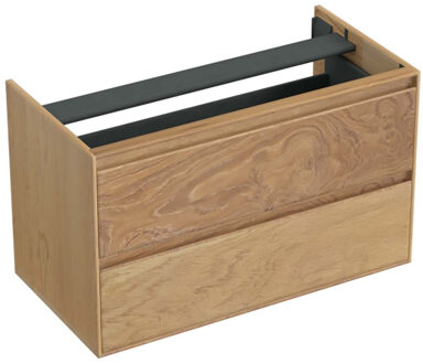 Forzalaqua Onderkast Forzalaqua Reno 100x51x60 cm 2 Lades Softclose Eiken Smoke Forzalaqua