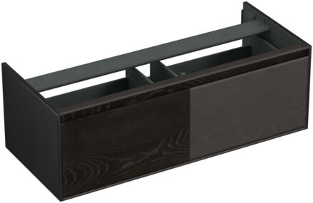 Forzalaqua Onderkast Forzalaqua Reno 120x51x40 Cm 2 Lades Softclose Eiken Black Oiled Zwart