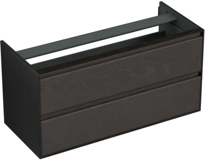 Forzalaqua Onderkast Forzalaqua Reno 120x51x60 Cm 2 Lades Softclose Eiken Black Oiled Zwart