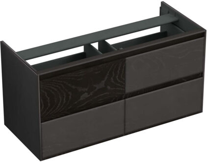 Forzalaqua Onderkast Forzalaqua Reno 120x51x60 Cm 4 Lades Softclose Eiken Black Oiled Zwart