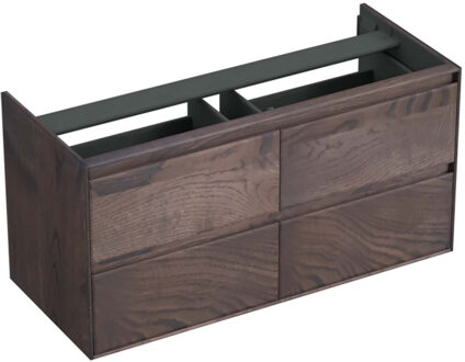 Forzalaqua Onderkast Forzalaqua Reno 120x51x60 Cm 4 Lades Softclose Eiken Charcoal Bruin