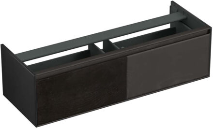 Forzalaqua Onderkast Forzalaqua Reno 140x51x40 Cm 2 Lades Softclose Eiken Black Oiled Zwart