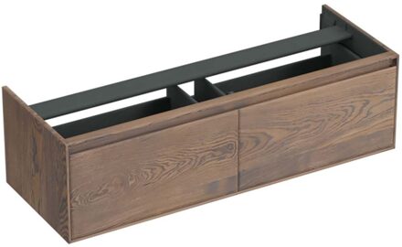 Forzalaqua Onderkast Forzalaqua Reno 140x51x40 Cm 2 Lades Softclose Eiken Havanna Bruin