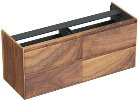 Forzalaqua Onderkast Forzalaqua Reno 140x51x60 Cm 4 Lades Softclose Noten Pure Walnut Bruin