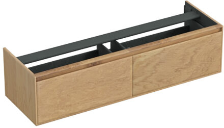 Forzalaqua Onderkast Forzalaqua Reno 160x51x40 cm 2 Lades Softclose Eiken Smoke Forzalaqua